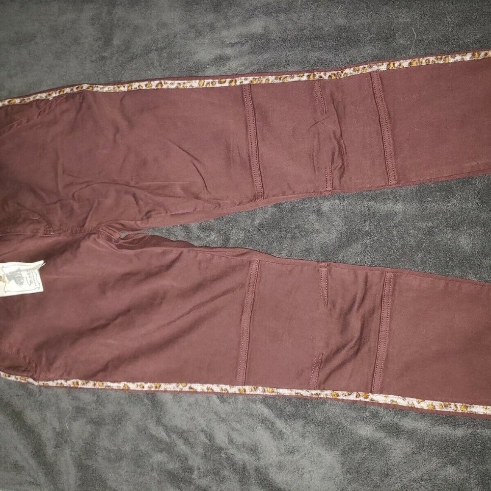 BOGO Easel Jeans Pants Apricot Lane Skinny Large Spandex Stretch Animal stripe